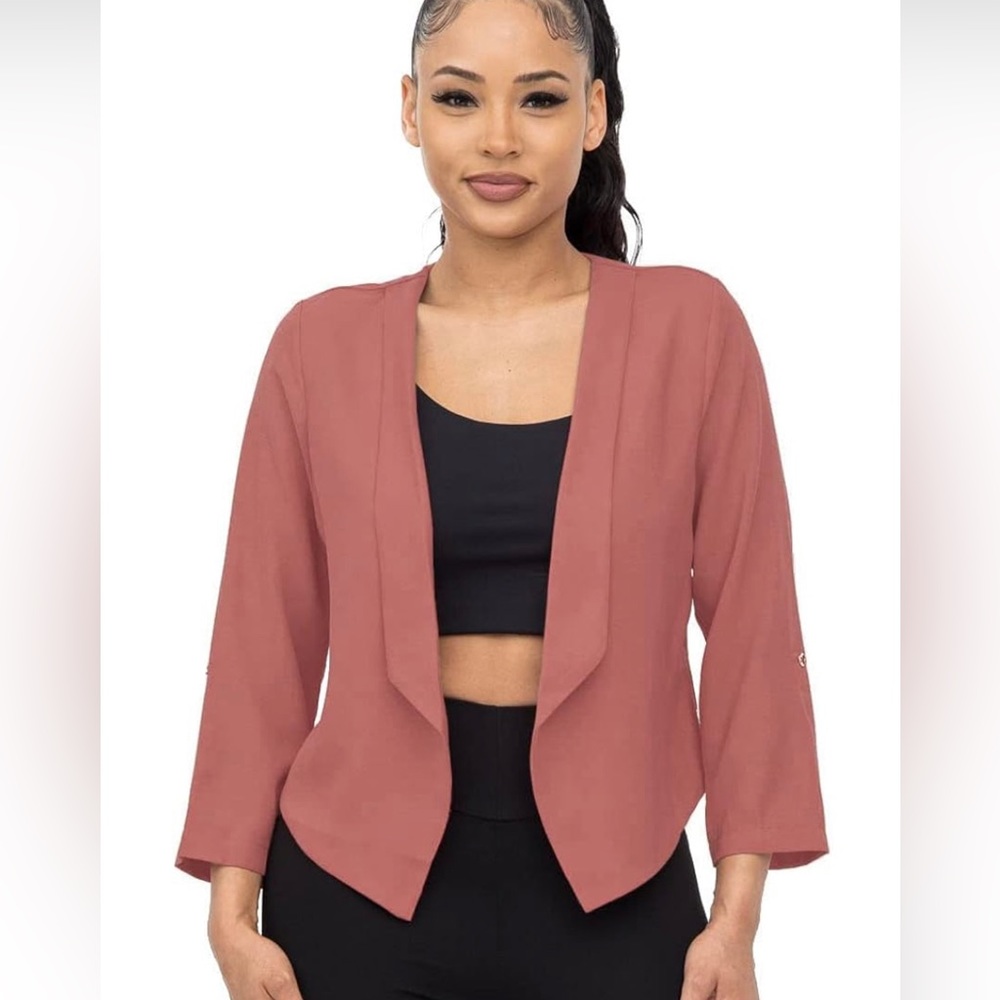 NWT Rose Open Front Blazer| XL|